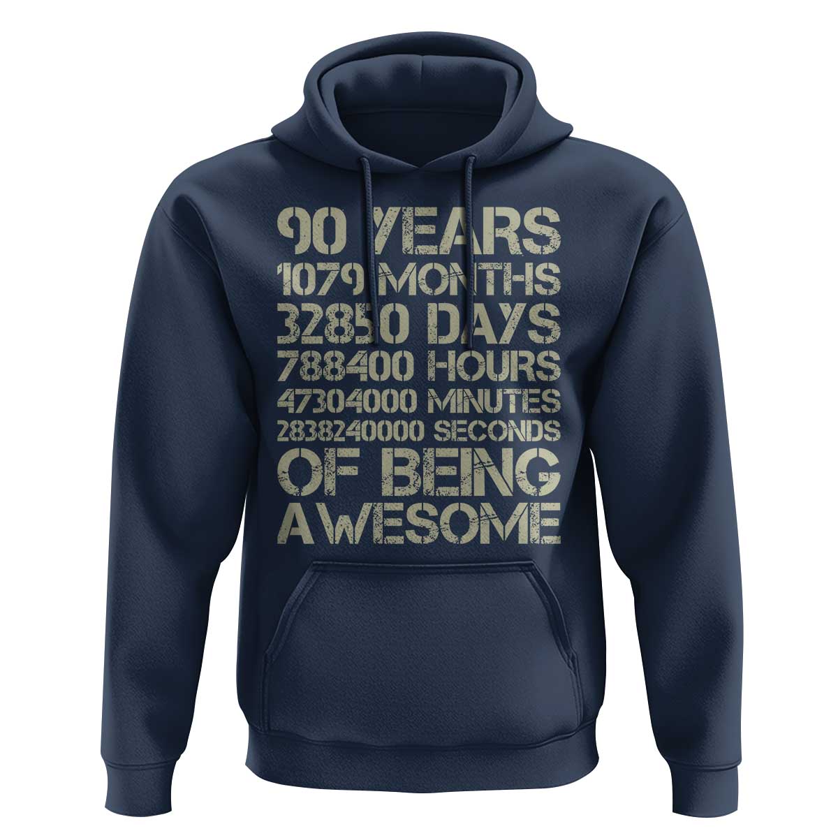 90 Years Of Being Awesome Hoodie 90th Birthday Gift Idea