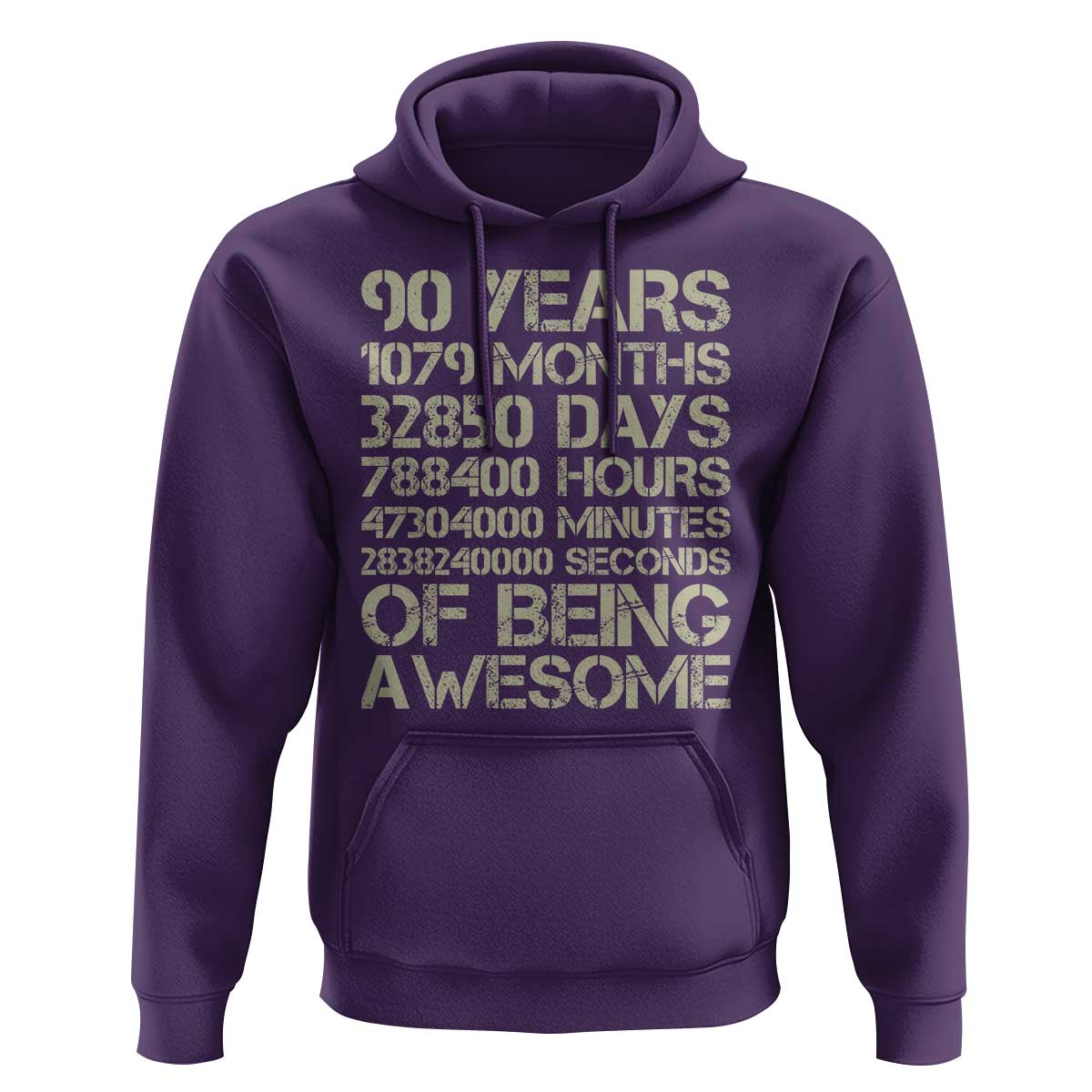 90 Years Of Being Awesome Hoodie 90th Birthday Gift Idea
