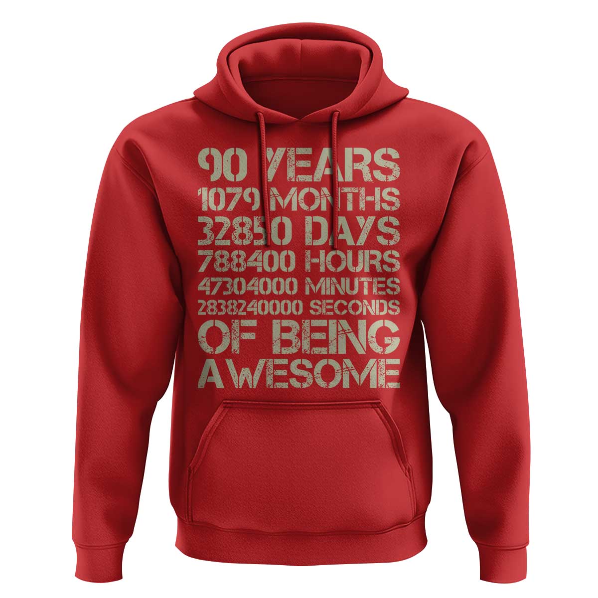 90 Years Of Being Awesome Hoodie 90th Birthday Gift Idea