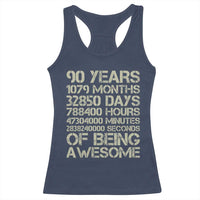 90 Years Of Being Awesome Racerback Tank Top 90th Birthday Gift Idea