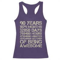 90 Years Of Being Awesome Racerback Tank Top 90th Birthday Gift Idea