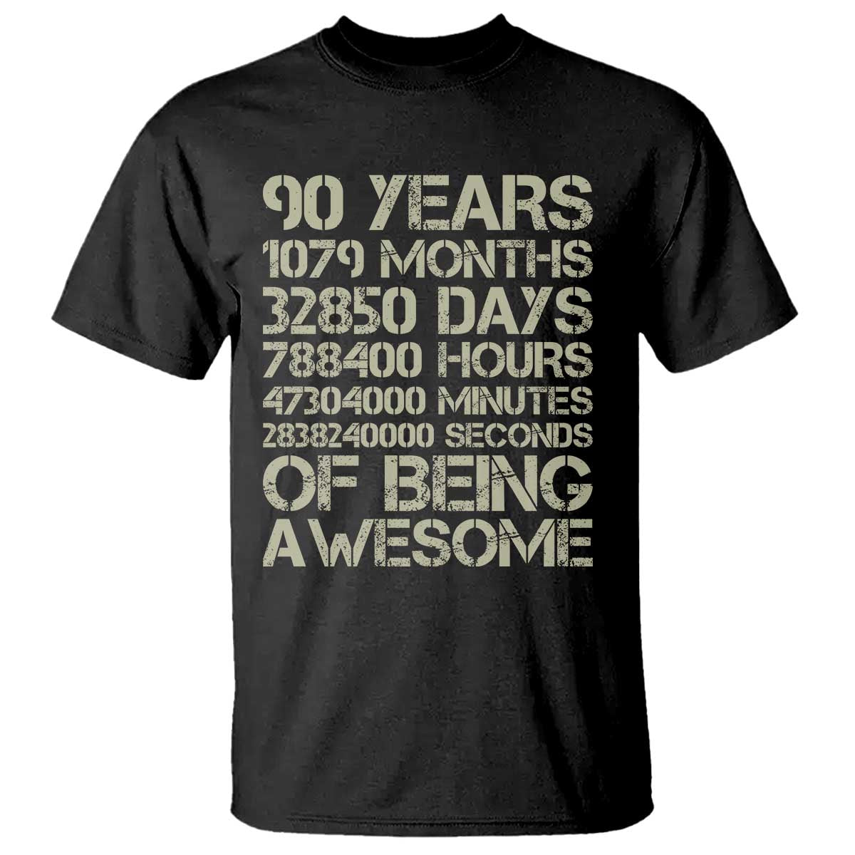 90 Years Of Being Awesome T Shirt 90th Birthday Gift Idea