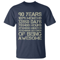 90 Years Of Being Awesome T Shirt 90th Birthday Gift Idea