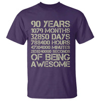 90 Years Of Being Awesome T Shirt 90th Birthday Gift Idea