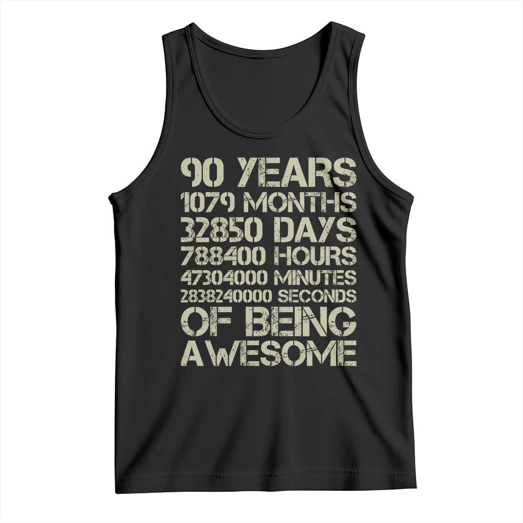 90 Years Of Being Awesome Tank Top 90th Birthday Gift Idea