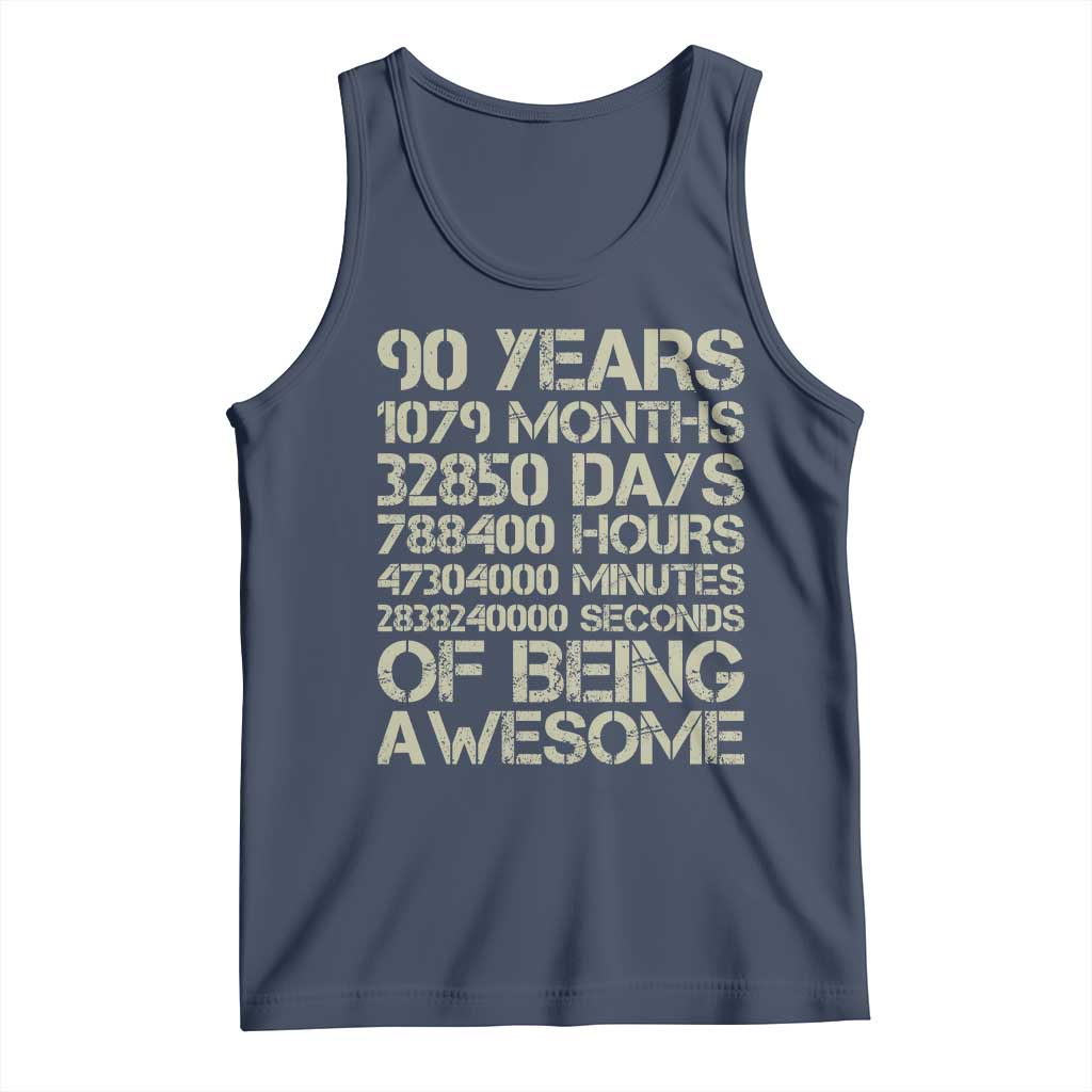 90 Years Of Being Awesome Tank Top 90th Birthday Gift Idea