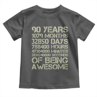 90 Years Of Being Awesome Toddler T Shirt 90th Birthday Gift Idea