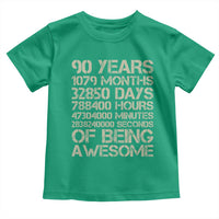 90 Years Of Being Awesome Toddler T Shirt 90th Birthday Gift Idea