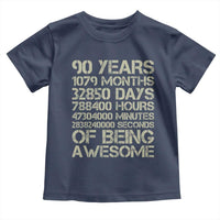 90 Years Of Being Awesome Toddler T Shirt 90th Birthday Gift Idea