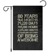 Vintage 80th Birthday Gift Garden Flag 80 Years Of Being Awesome