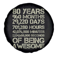 Vintage 80th Birthday Gift Spare Tire Cover 80 Years Of Being Awesome