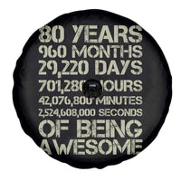 Vintage 80th Birthday Gift Spare Tire Cover 80 Years Of Being Awesome