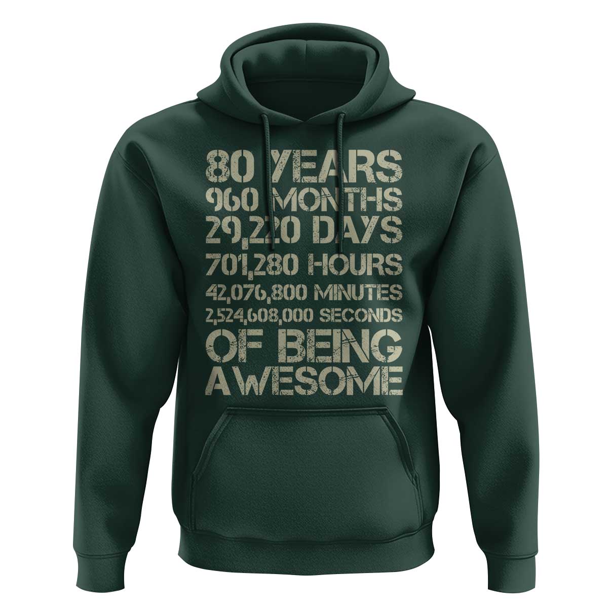 Vintage 80th Birthday Gift Hoodie 80 Years Of Being Awesome