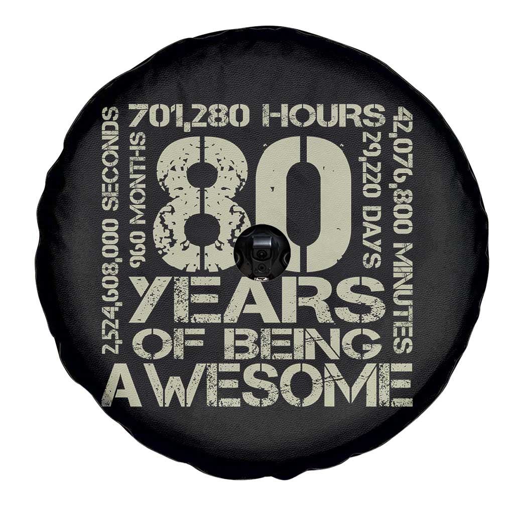80th Milestone Birthday Spare Tire Cover 80 Years Of Being Awesome