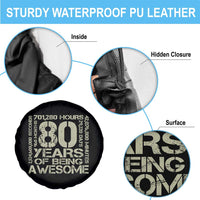 80th Milestone Birthday Spare Tire Cover 80 Years Of Being Awesome