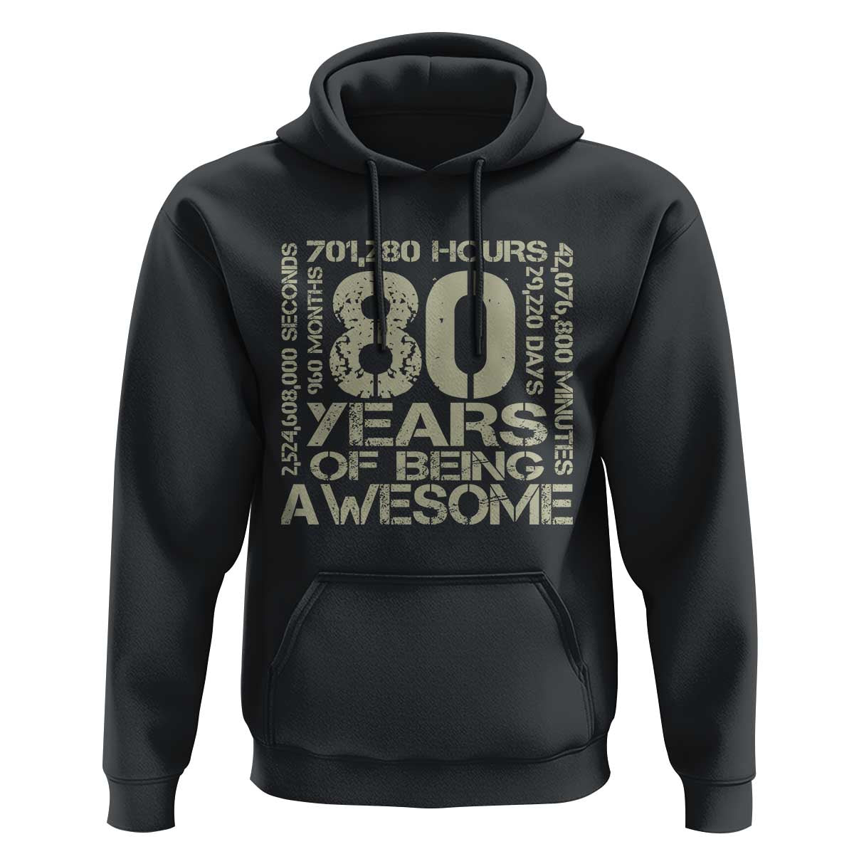80th Milestone Birthday Hoodie 80 Years Of Being Awesome