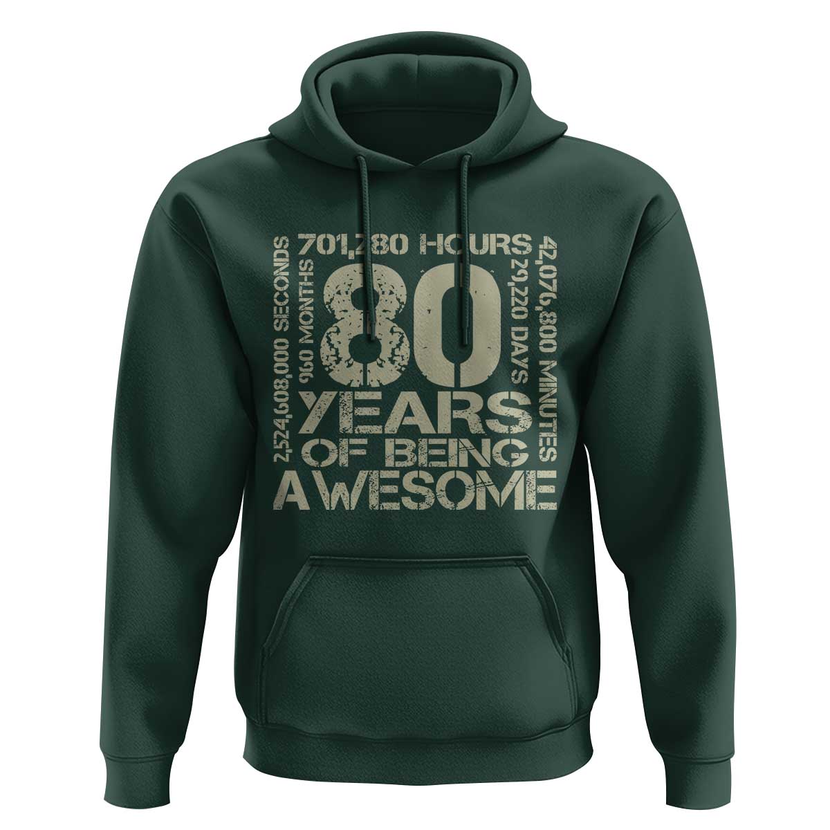 80th Milestone Birthday Hoodie 80 Years Of Being Awesome