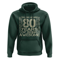 80th Milestone Birthday Hoodie 80 Years Of Being Awesome