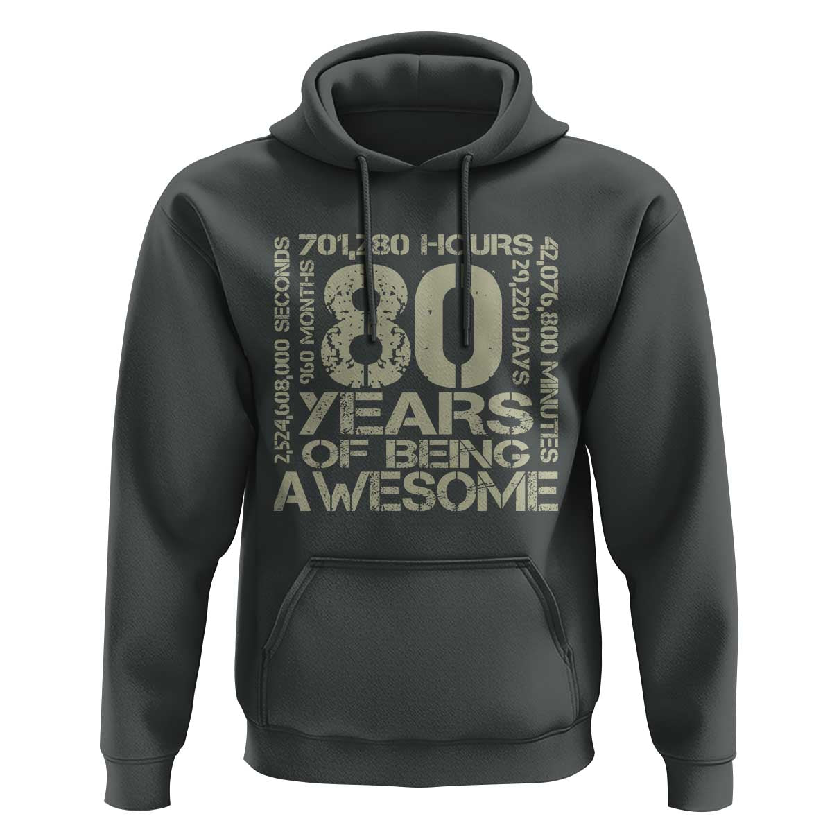 80th Milestone Birthday Hoodie 80 Years Of Being Awesome