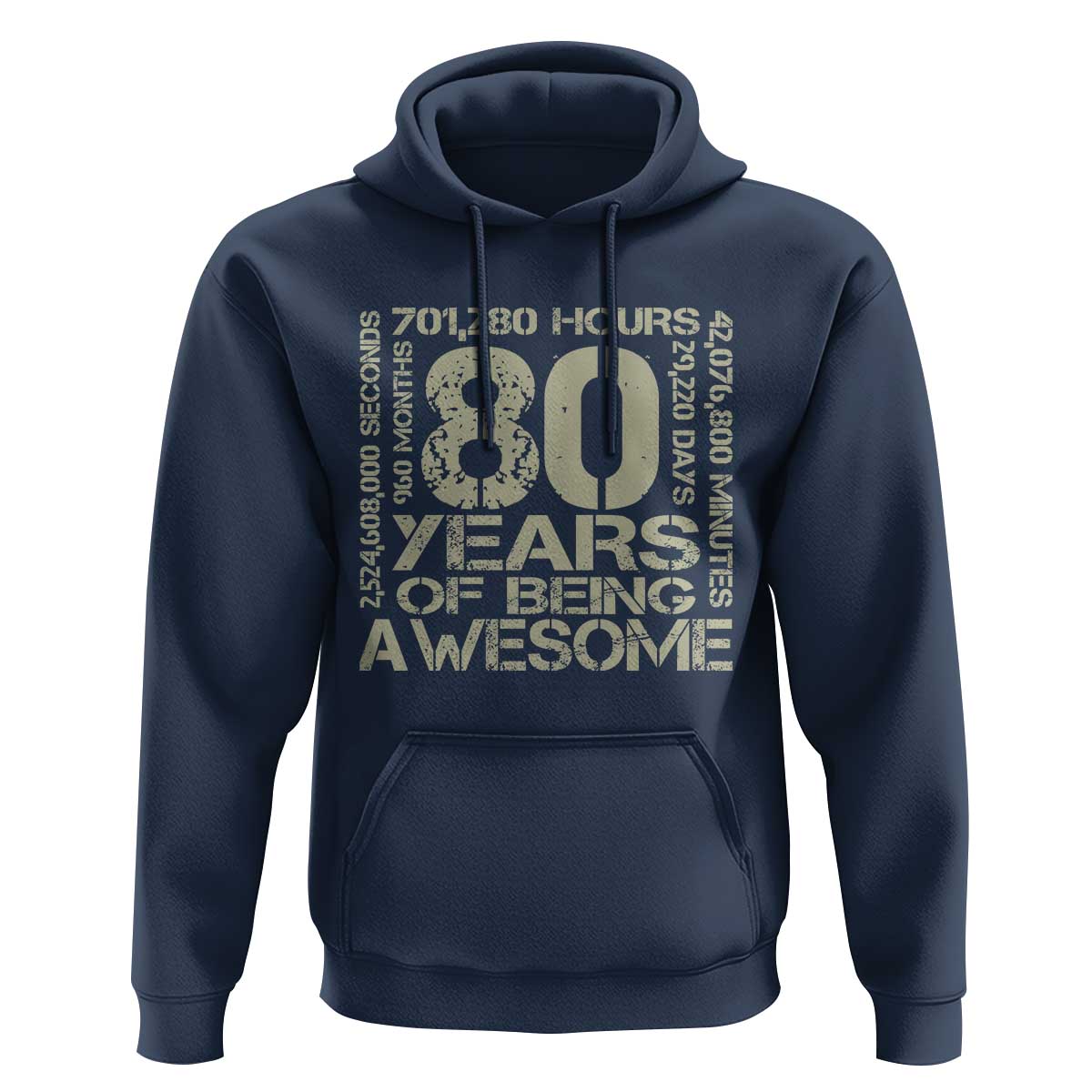 80th Milestone Birthday Hoodie 80 Years Of Being Awesome