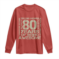80th Milestone Birthday Long Sleeve Shirt 80 Years Of Being Awesome