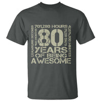 80th Milestone Birthday T Shirt 80 Years Of Being Awesome