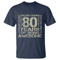 80th Milestone Birthday T Shirt 80 Years Of Being Awesome