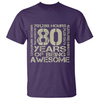 80th Milestone Birthday T Shirt 80 Years Of Being Awesome