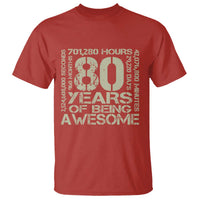 80th Milestone Birthday T Shirt 80 Years Of Being Awesome