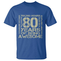 80th Milestone Birthday T Shirt 80 Years Of Being Awesome