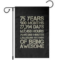 Vintage 75th Milestone Birthday Garden Flag 75 Years Of Being Awesome