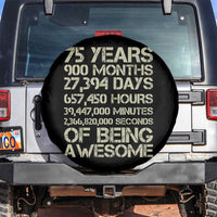 Vintage 75th Milestone Birthday Spare Tire Cover 75 Years Of Being Awesome