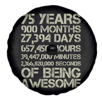 Vintage 75th Milestone Birthday Spare Tire Cover 75 Years Of Being Awesome