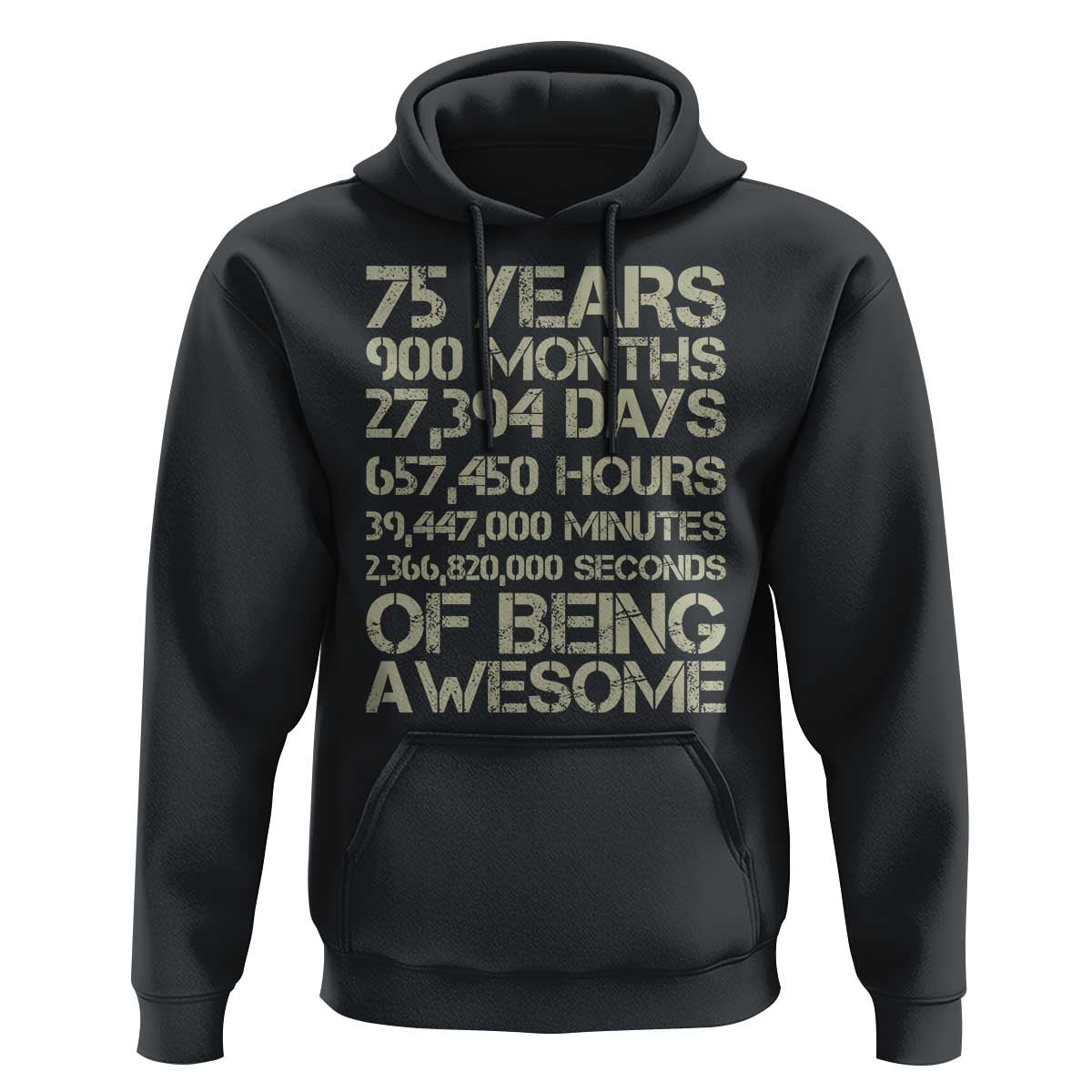 Vintage 75th Milestone Birthday Hoodie 75 Years Of Being Awesome