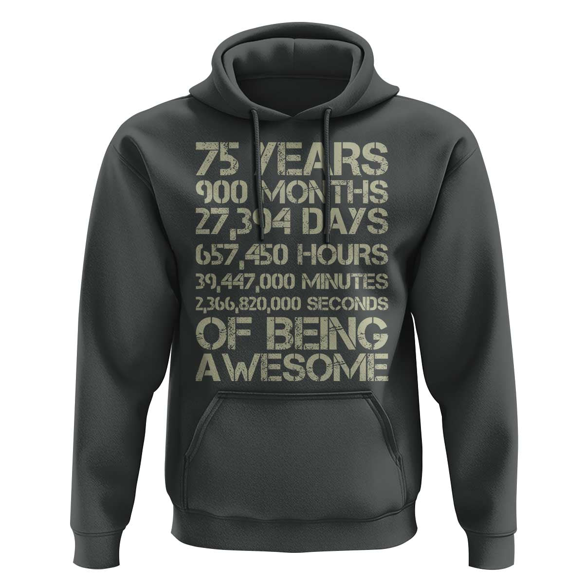 Vintage 75th Milestone Birthday Hoodie 75 Years Of Being Awesome
