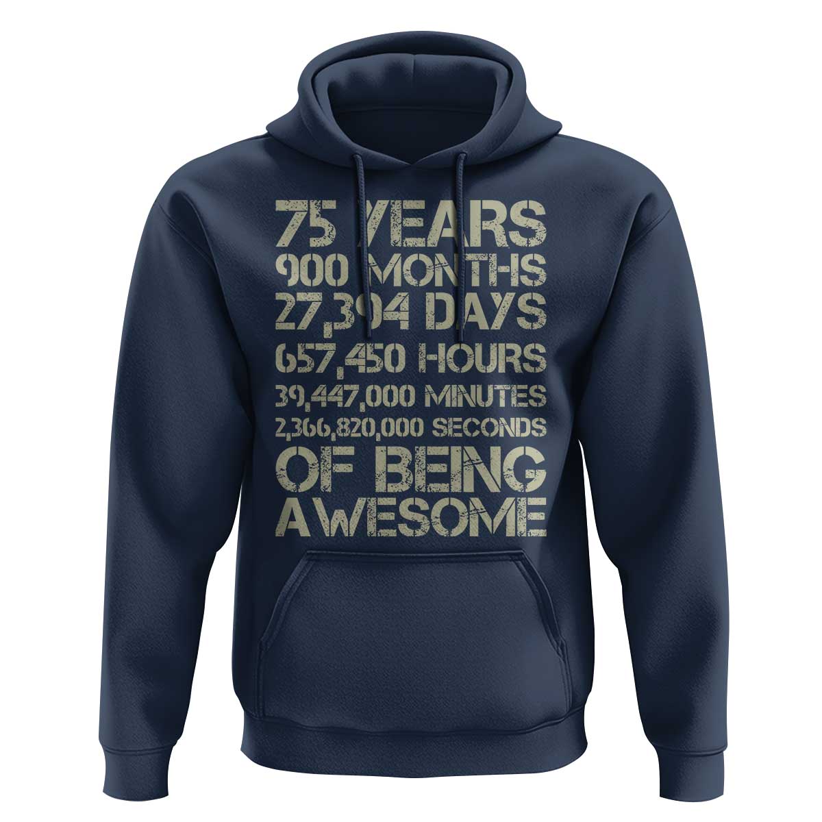 Vintage 75th Milestone Birthday Hoodie 75 Years Of Being Awesome