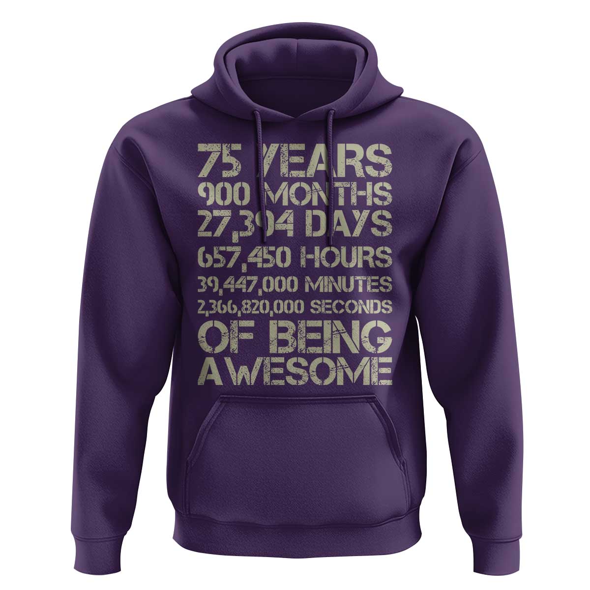 Vintage 75th Milestone Birthday Hoodie 75 Years Of Being Awesome