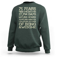 Vintage 75th Milestone Birthday Sweatshirt 75 Years Of Being Awesome
