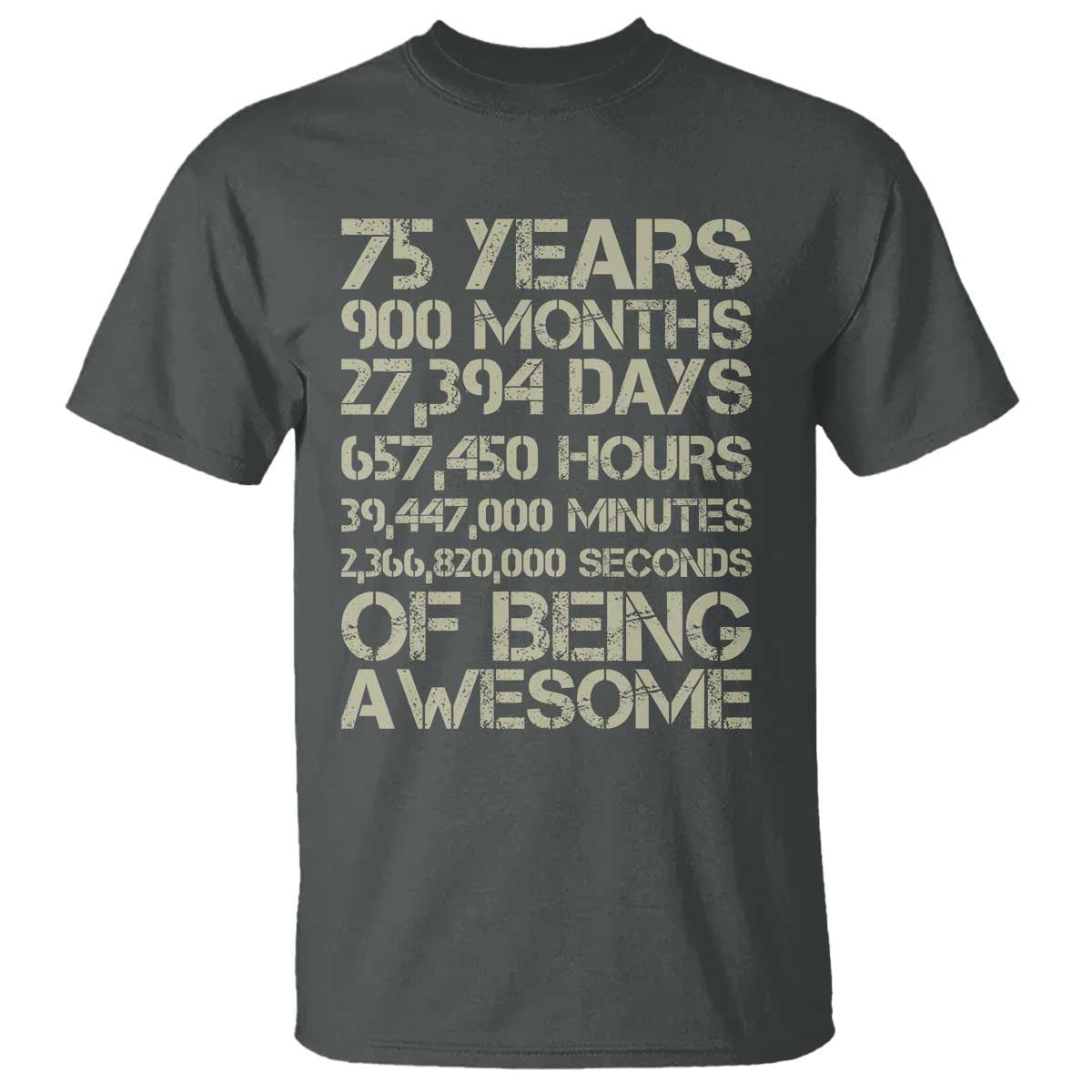 Vintage 75th Milestone Birthday T Shirt 75 Years Of Being Awesome