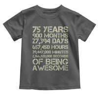 Vintage 75th Milestone Birthday Toddler T Shirt 75 Years Of Being Awesome