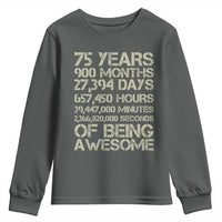 Vintage 75th Milestone Birthday Youth Sweatshirt 75 Years Of Being Awesome
