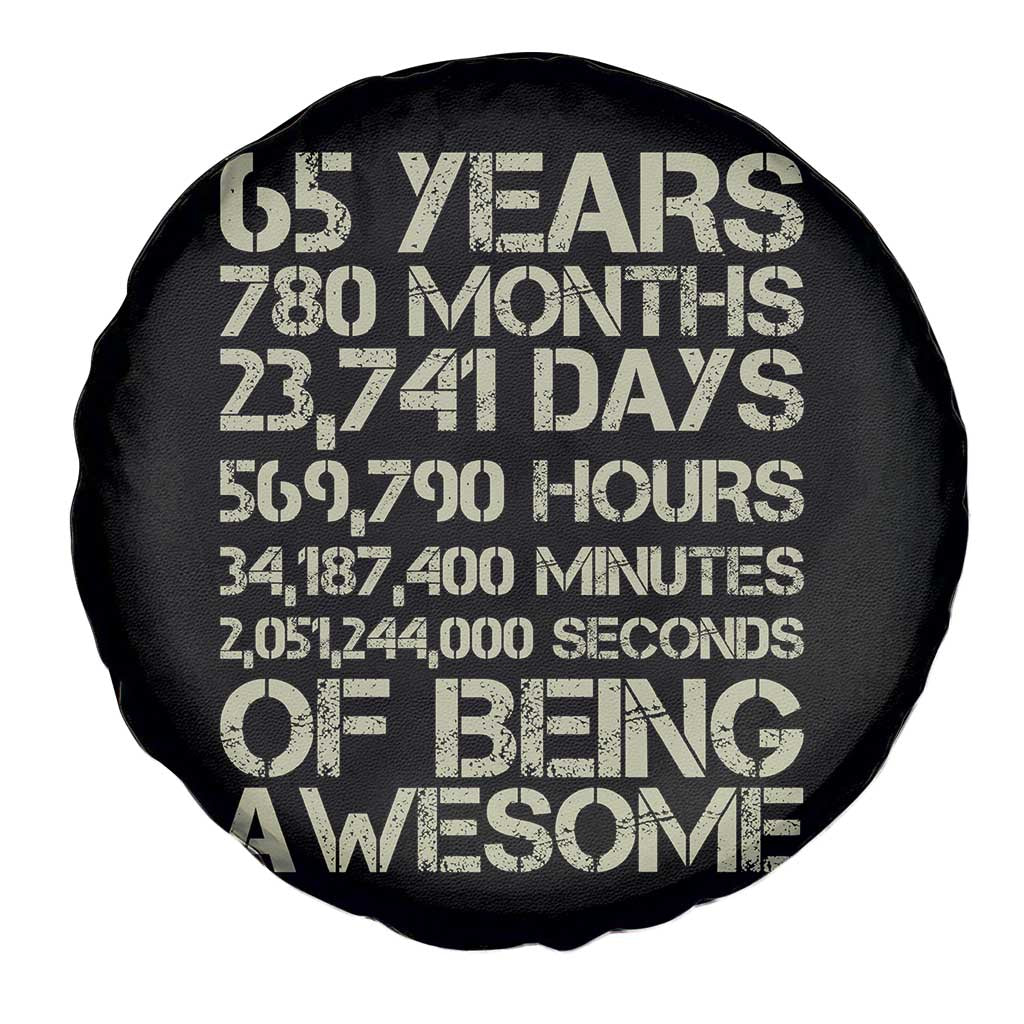 65th Milestone Birthday Gift Spare Tire Cover 65 Years Of Being Awesome