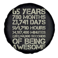 65th Milestone Birthday Gift Spare Tire Cover 65 Years Of Being Awesome