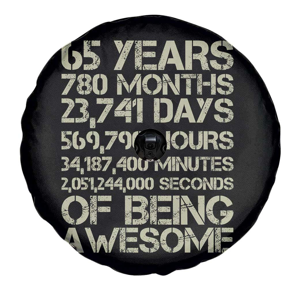 65th Milestone Birthday Gift Spare Tire Cover 65 Years Of Being Awesome