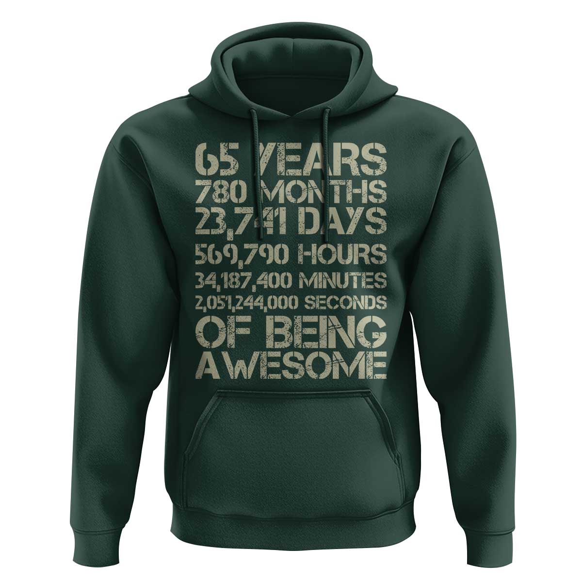 65th Milestone Birthday Gift Hoodie 65 Years Of Being Awesome