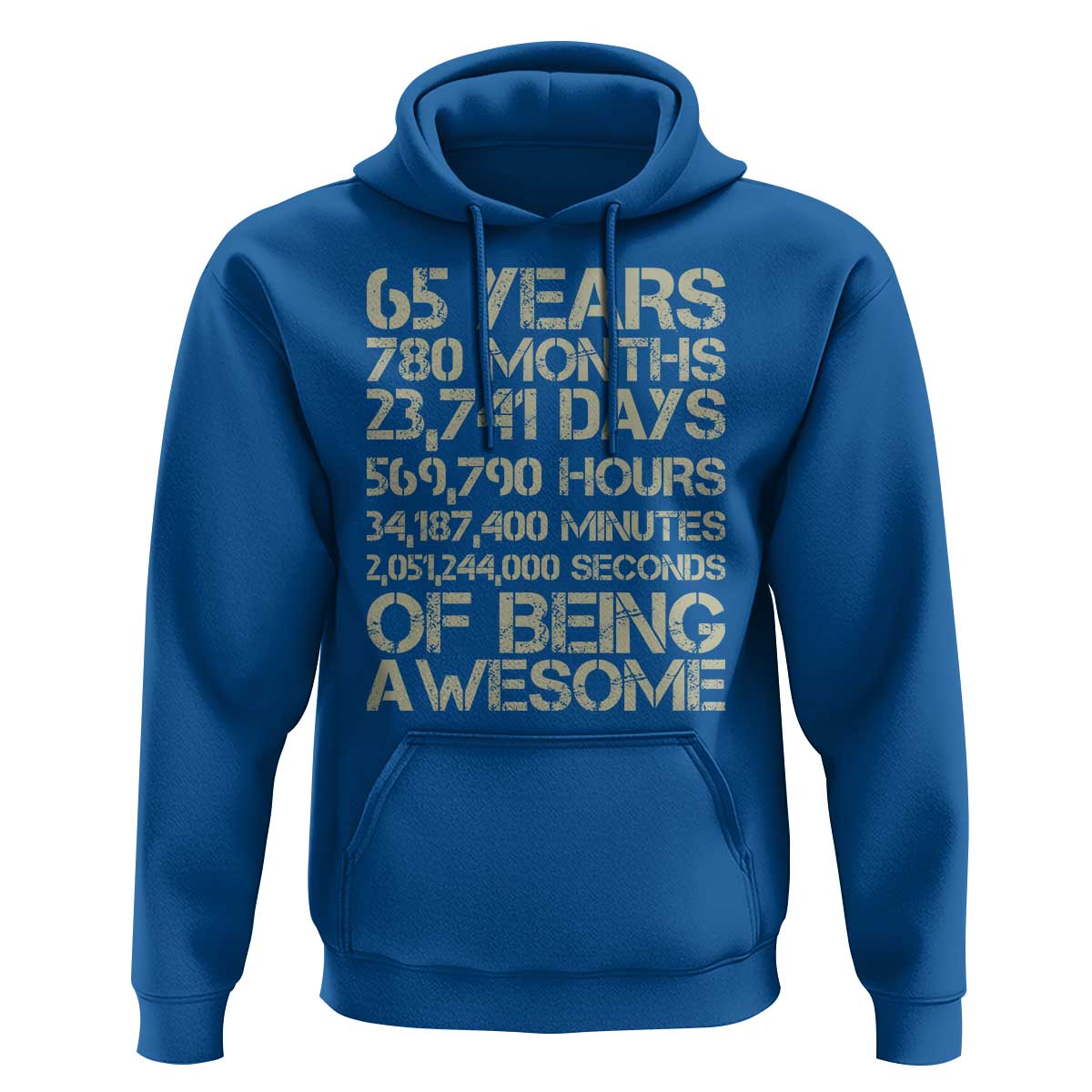 65th Milestone Birthday Gift Hoodie 65 Years Of Being Awesome
