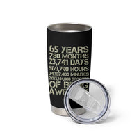 65th Milestone Birthday Gift Tumbler Cup 65 Years Of Being Awesome