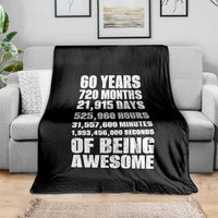 Cheers To 60 Years Birthday Throw Blanket Sixty Years Of Awesome