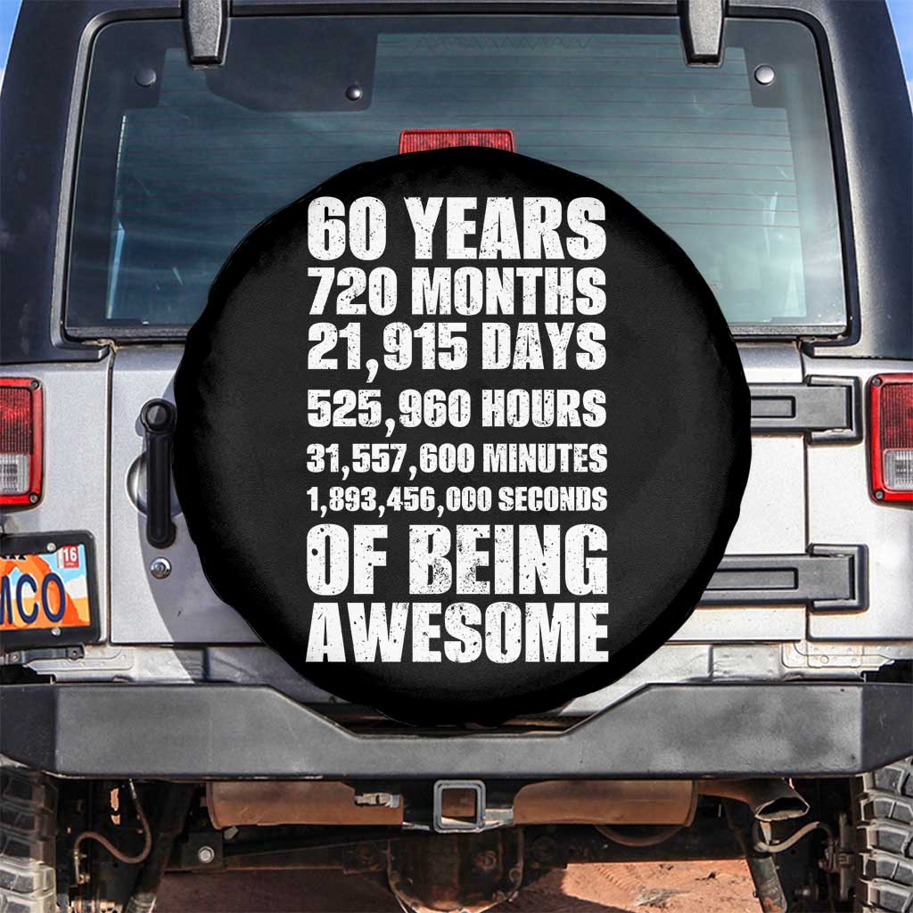 Cheers To 60 Years Birthday Spare Tire Cover Sixty Years Of Awesome