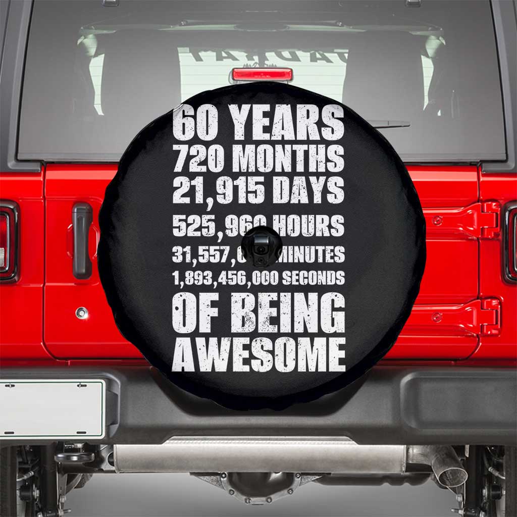 Cheers To 60 Years Birthday Spare Tire Cover Sixty Years Of Awesome